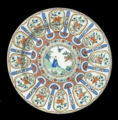 En stor verte Imari-skål, Kangxi-perioden, 1662-1722 (porselen) av Qing Dynasty Chinese School