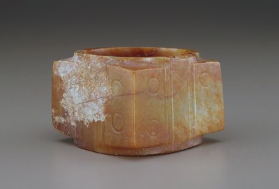 Cong (jade (nefritt)) av Qing Dynasty Chinese School