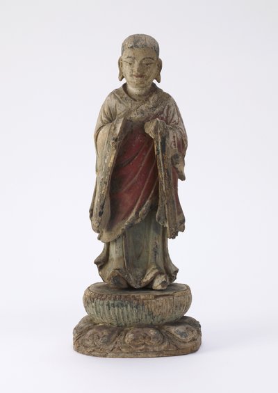 Figur av munken A-nan (Ananda) av Qing Dynasty Chinese School