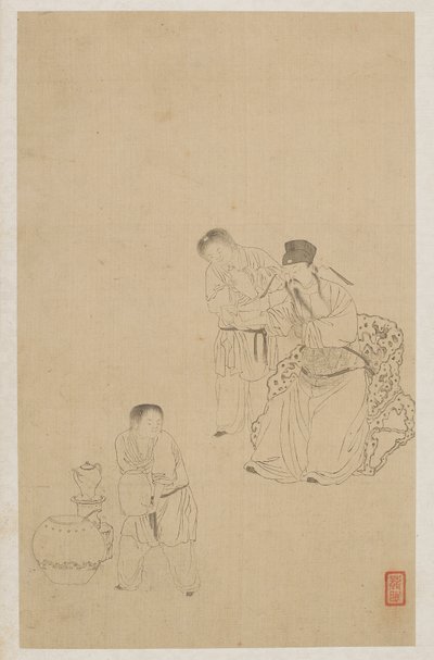 Figurer av Qing Dynasty Chinese School