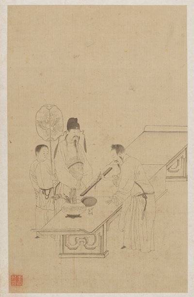 Figurer av Qing Dynasty Chinese School