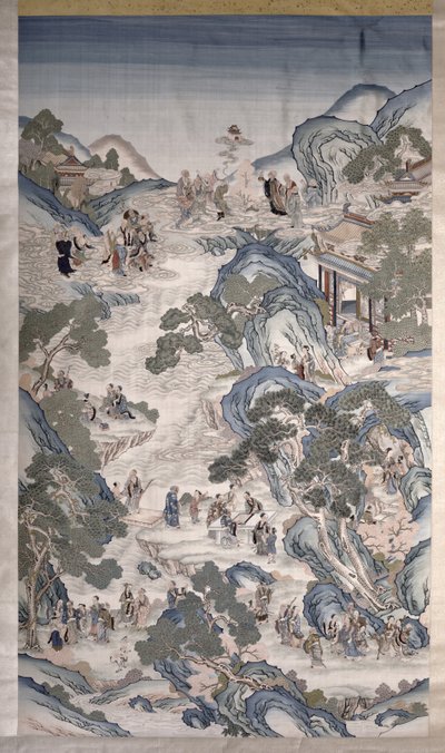 Gatherings of Groups Immortals, ca. 1800 (tekstil) av Qing Dynasty Chinese School