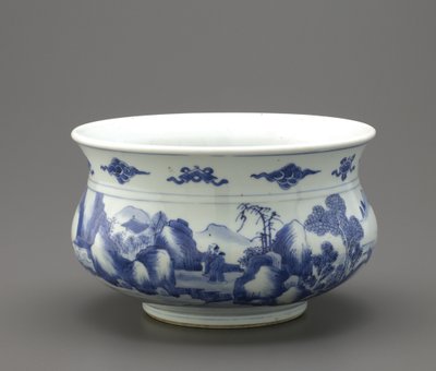 Røkelsesbrenner, Jingdezhen, Jiangxi-provinsen (keramikk) av Qing Dynasty Chinese School