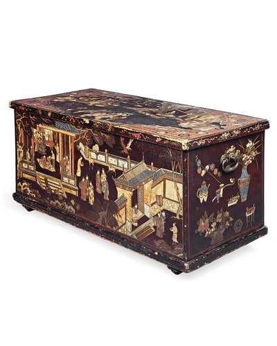 Stor coromandel kiste, Kangxi Periode av Qing Dynasty Chinese School