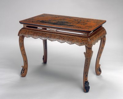 Tabell, Kangxi-perioden (1662-1722) (lakkert tre og hampduk) (se også 272134) av Qing Dynasty Chinese School