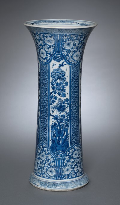 Vase med trekk av Qing Dynasty Chinese School