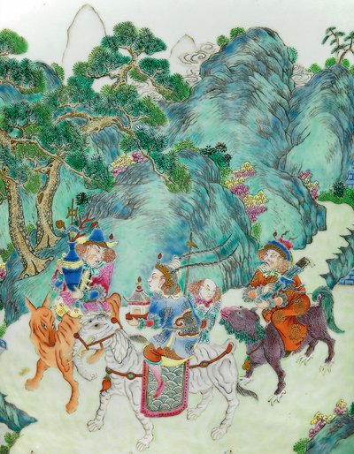 Detail (von einem Paar kaiserlicher Famille-Rose-Vasen) von Qing Dynasty   Jiaqing Period Chinese School