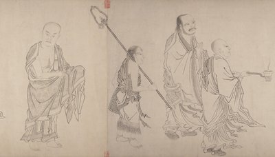 The Sixteen Luohans, 1500-tallet. av Qiu Ying