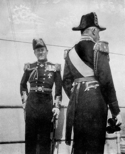 Commodore Keppel med hertugen av Connaught, 1908 av Queen Alexandra