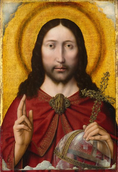 Salvatore Mundi, ca 1500-1510 (olje på panel) av Quentin and workshop Massys