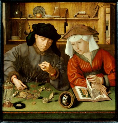Pengeveksleren og hans kone av Quentin Massys or Matsys