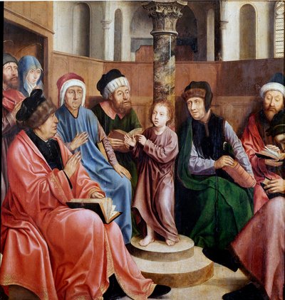 Jesus blant legene Maleri av Quentin Metsys (1466-1530) (ec.flam.) Lisboa, Museo di Arte Antica av Quentin Massys or Metsys