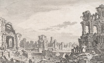 Ruines de Cumes, 1700-tallet. av Quentin Pierre Chedel