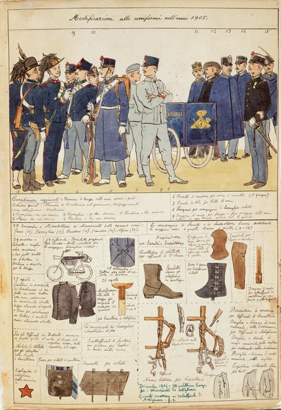 Uniforme varianter av Kingdom of Italy, fargeplate av Quinto Cenni av Quinto Cenni