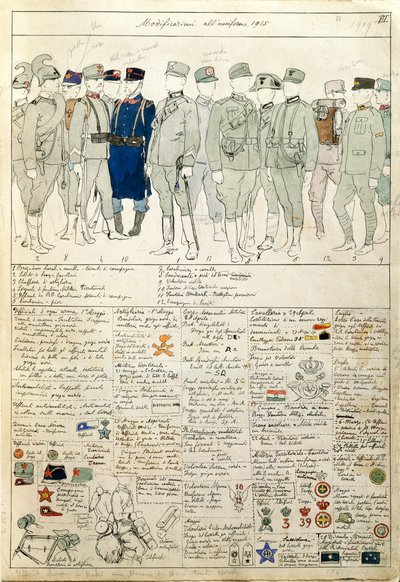 Uniforme varianter av Kingdom of Italy, fargeplate av Quinto Cenni av Quinto Cenni