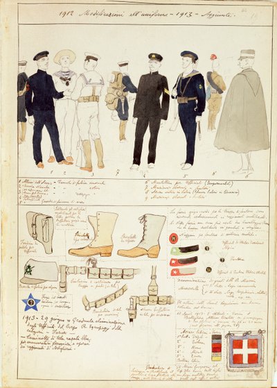 Uniforme varianter av Kingdom of Italy, fargeplate av Quinto Cenni av Quinto Cenni