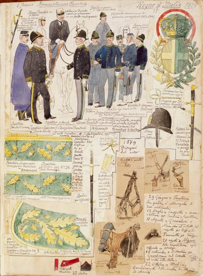 Uniforms of Forestry Administration of Kingdom of Italy, fargeplate av Quinto Cenni av Quinto Cenni
