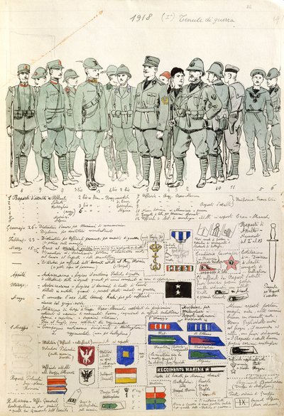 Uniformer of Kingdom of Italy av Quinto Cenni, Fargeplate av Quinto Cenni