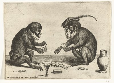 To apekort Ulike selskaper av menneskeliv presentert av aper (serietittel) apespillet i verden (serietittel) av Quirin Boel