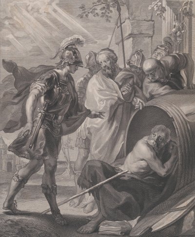 Møtet mellom Diogenes av Sinope og Alexander den store, 1784. av Quirin Mark