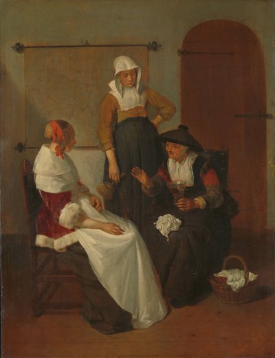 En konfidensiell chat av Quiringh Gerritsz. van Brekelenkam