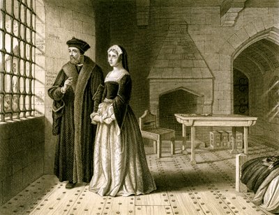 Sir Thomas More 1478-1535 og hans datter, Margaret, 1800-tallet. av R Anderson