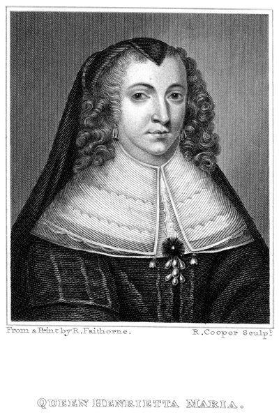 Henrietta Maria 1609-1669. dronningekonsort til kong Charles I 1600-1649, 1800-tallet. av R. Cooper