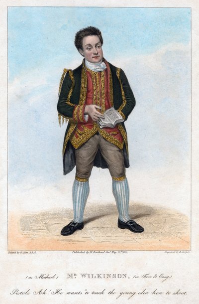 Mr Wilkinson som Michael i Free and Easy, 1822. av R. Cooper