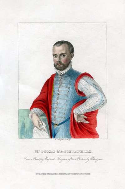 Niccolo Machiavelli , italiensk politisk filosof fra renessansen. av R. Cooper