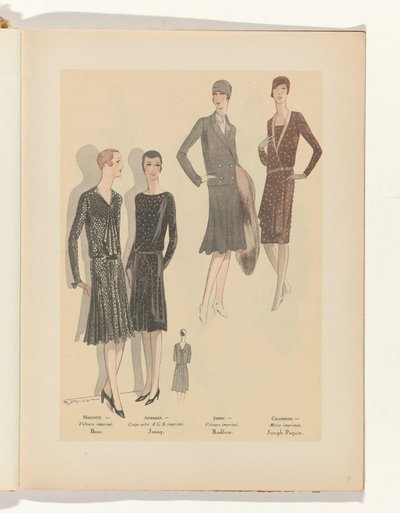 Kunst - Smak - Skjønnhet, Brosjyrer av feminin eleganse, november 1928, nr. 99, 9. år, s. 19 av R. Drivon