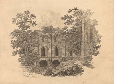 En del av Cloisters at Fountains Abbey av R. Dunning