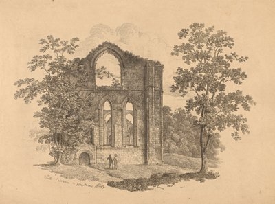 Sørinngang til Fountains Abbey av R. Dunning