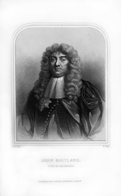 John Maitland, 1. hertug av Lauderdale, skotsk politiker, 1870. av R. Page