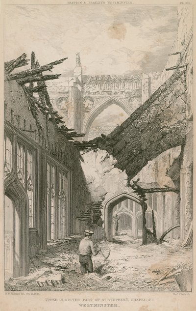 Upper Cloister, en del av St Stephen's Chapel, Westminster, London av R. W. Billings