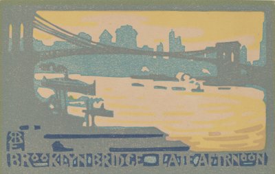 Brooklyn Bridge sent på ettermiddagen, 1916. av Rachael Robinson Elmer