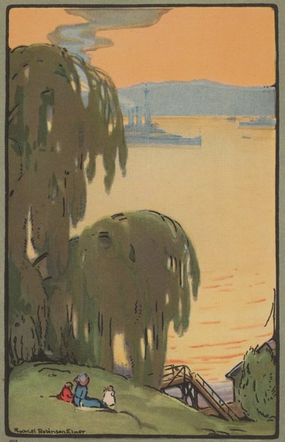 Hudson fra Riverside Drive, 1914. av Rachael Robinson Elmer
