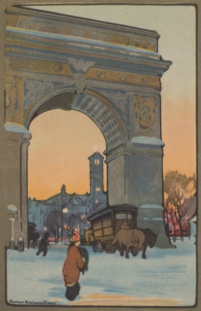 Washington Arch ved Winter Twilight, 1914. av Rachael Robinson Elmer