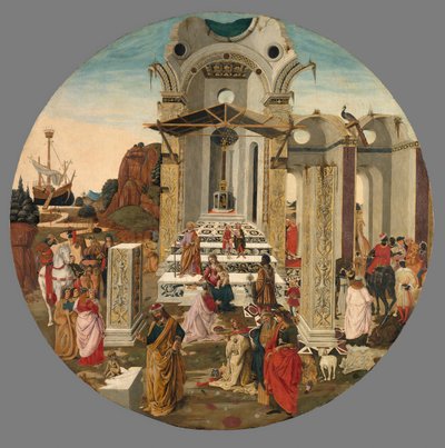 Tilbedelsen av magiene, ca. 1495. av Raffaello Botticini