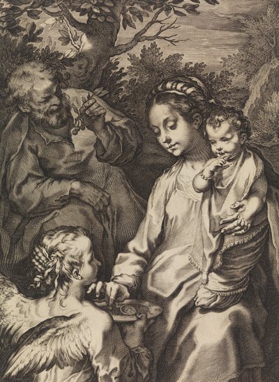 Den hellige familie med grøtskålen, ca. 1580-ca. 1614. av Raffaello Guidi