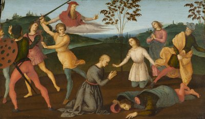 St. Jerome redder Sylvanus og straffer kjetteren Sabinianus, 1502-1503 av Raffaello Sanzio Raphael