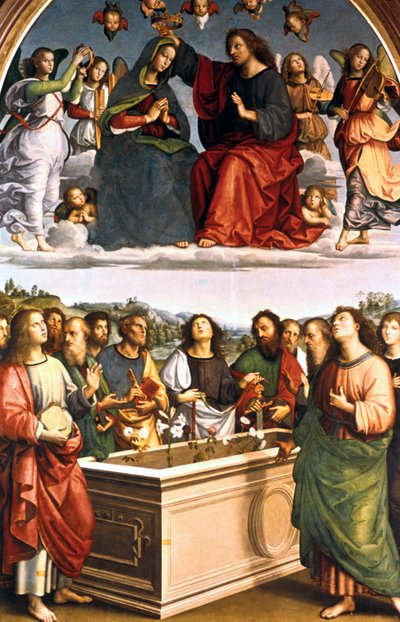 Kroningen av Jomfru Oddi-alteret, 1502-1503 av Raffaello Sanzio Raphael