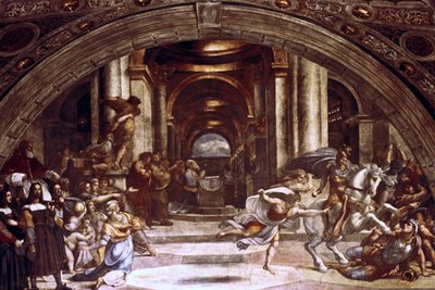 Utvisningen av Heliodorus fra tempelet, 1512-1514 av Raffaello Sanzio Raphael