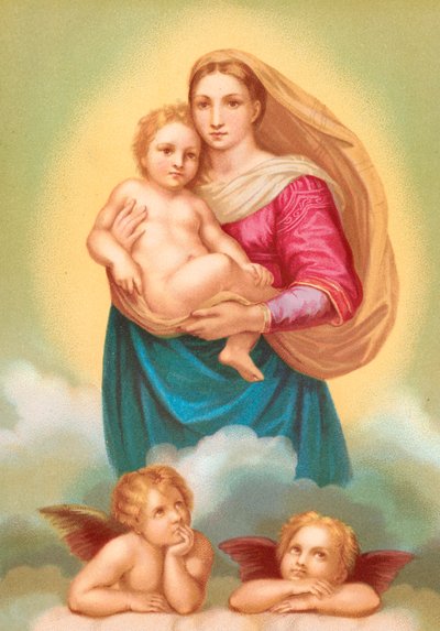 Den sixtinske madonna av Raffaello Sanzio Raphael
