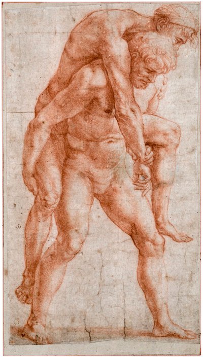 Ung mann som bærer en gammel mann på ryggen Aeneas og Anchises, ca 1514 av Raffaello Sanzio Raphael