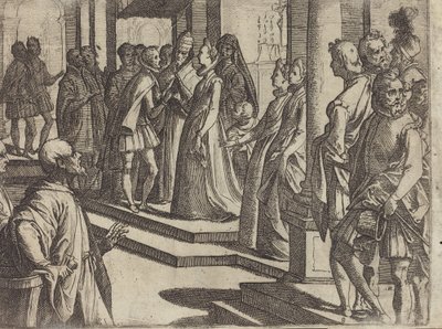 Forlovelsen av Margaret av Østerrike til Filip III, konge av Spania [verso] av Raffaello Schiaminossi