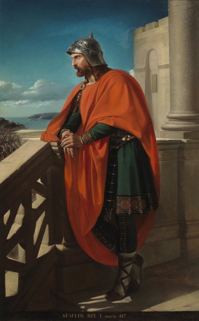 "Portrett av Wisigoth-kongen Ataulf (Athavulf, Atawulf eller Athaulf) (410-415) Maleri av Raimundo de Madrazo og Garreta (1841-1920) 1888 Domstolspalasset Madrid av Raimundo de Madrazo y Garreta