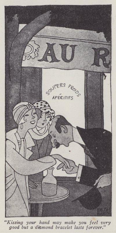 Illustrasjon for Gentlemen Prefer Blondes av Anita Loos (litho) av Ralph Barton