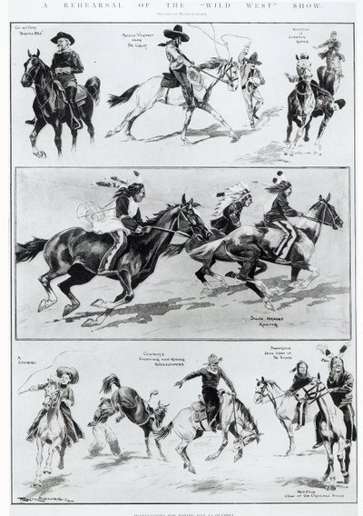 En repetisjon av Wild West Show på Olympia av Ralph Cleaver