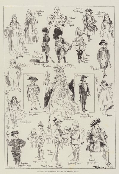 Fancy-dress ball for barn i Mansion House av Ralph Cleaver
