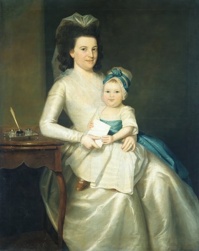 Lady Williams og barn, 1783. av Ralph Earl